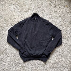 FootJoy Men’s 100% Wool Performance Lined Quarter Zip Golf Sweater. Size Med.